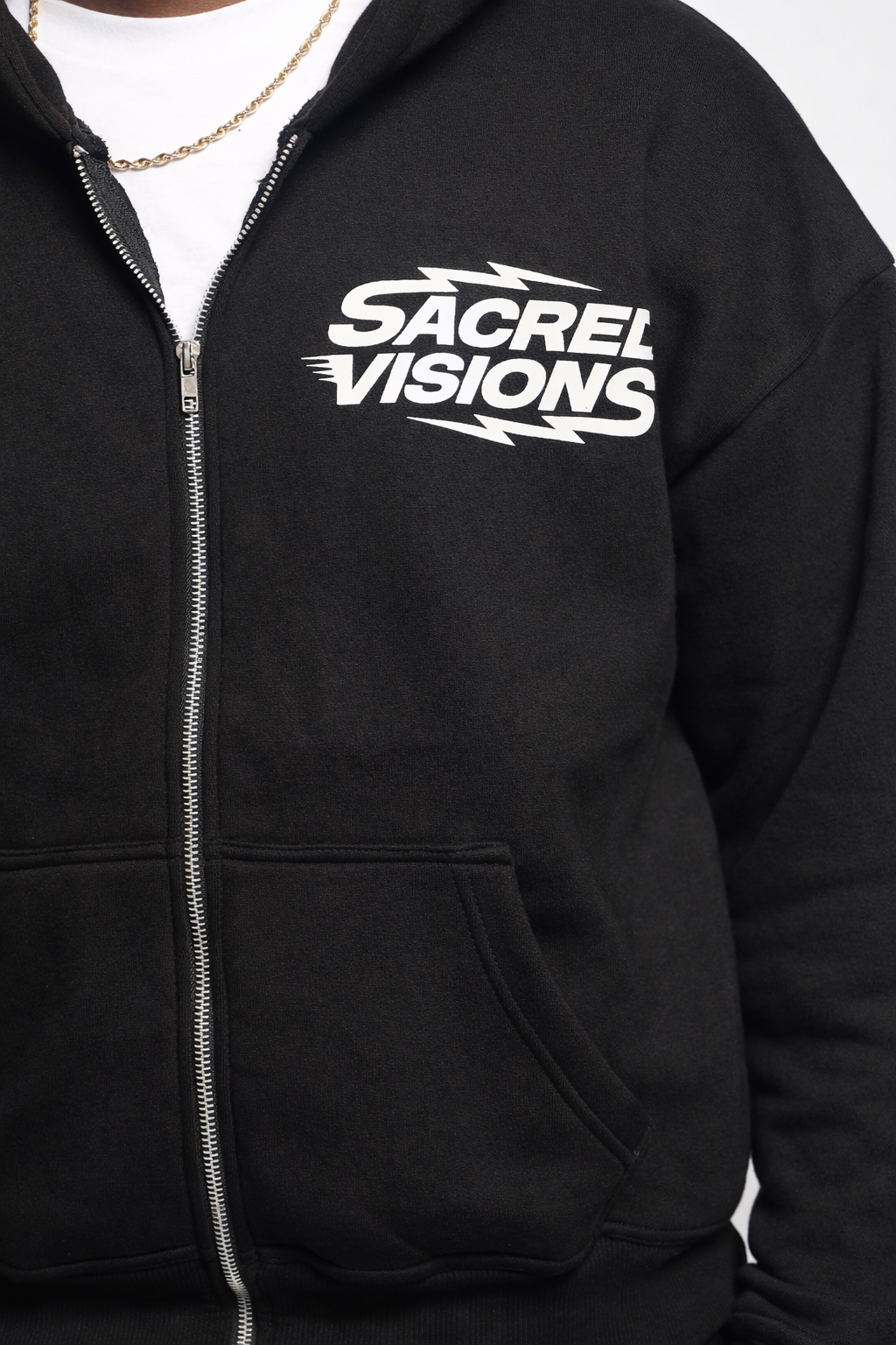 BLACK FAITH OVER FEAR ZIP UP SET