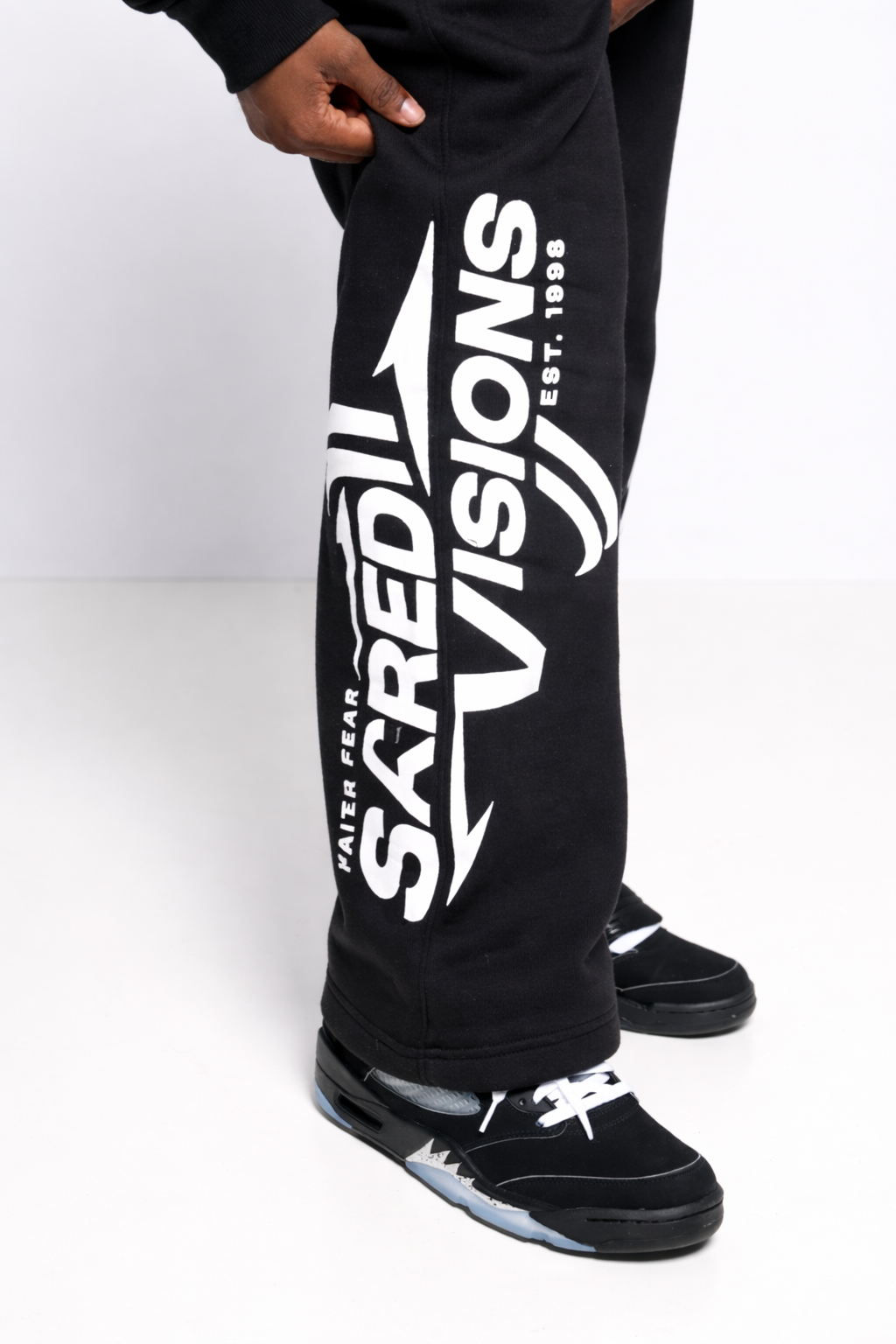 BLACK FAITH OVER FEAR ZIP UP SET